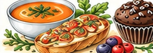 Starters, snacks and desserts