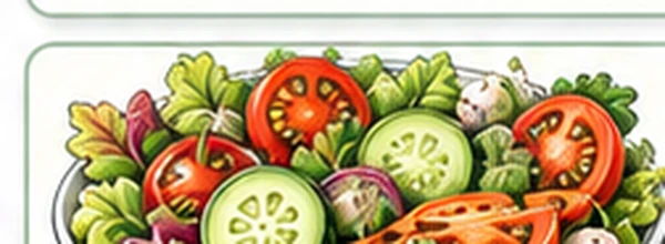 Salad and vegetables