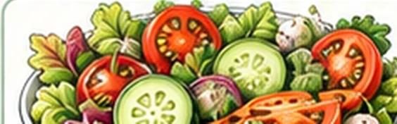 Salad and vegetables