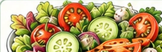Salad and vegetables